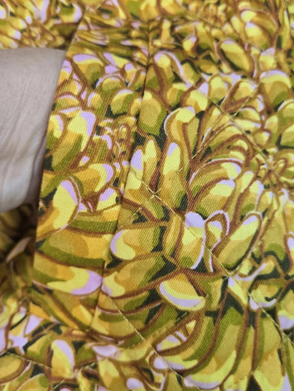 Kika Vargas Size XS Yellow/Gold Lightly Quilted Crop Jacket, Ric Rac Details